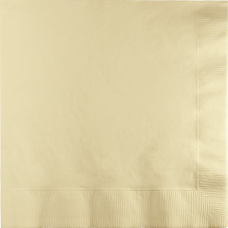 TOUCH OF COLOR Ivory Napkins 3 ply, 6.5", 500PK 58161B